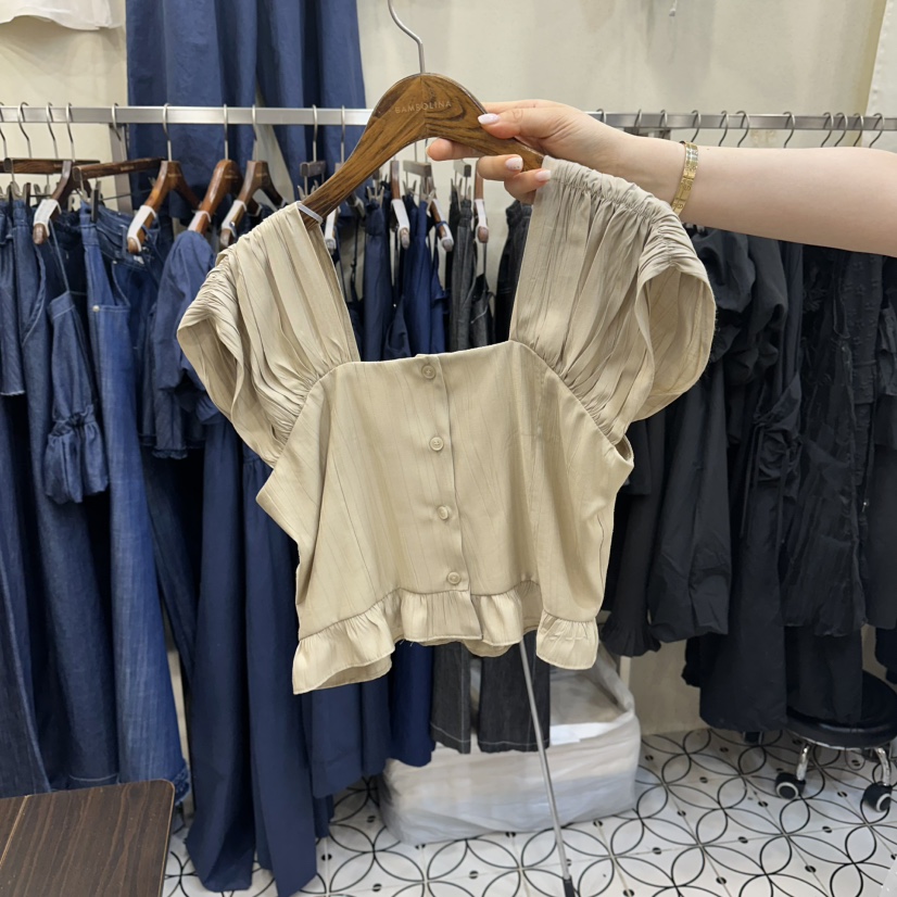 BAMBOLINA韓國直郵實拍女士新品時尚人氣休閑熱賣襯衫蕾絲衫BAMBOLINA襯衫/蕾絲衫圖色2
