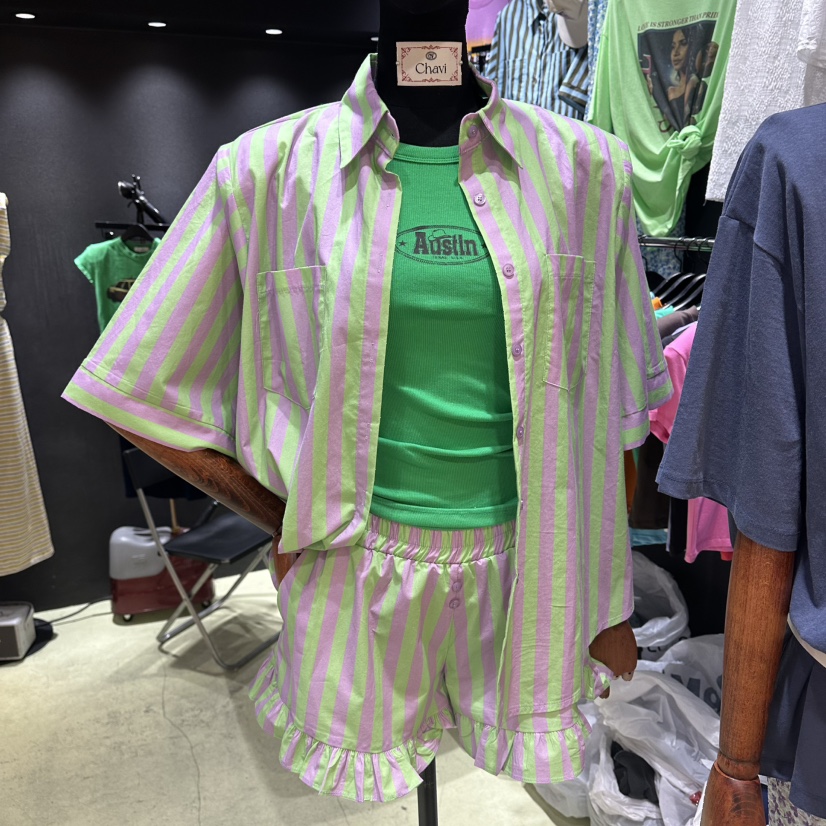 CHAVI韓國直郵女裝新品時尚人氣26夏季熱賣職業襯衫蕾絲衫CHAVI襯衫/蕾絲衫