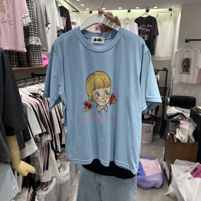 EVE韓國直郵實拍女裝新品26春夏職業熱賣時尚26夏季人氣T恤EVET恤圖色3