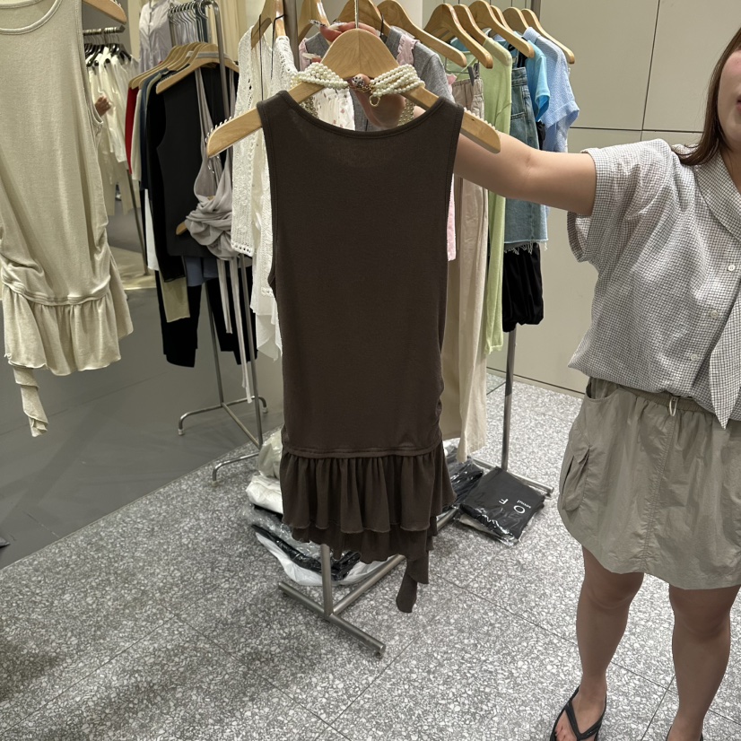 SOF韓國代購女士新款26春夏休閑職業推薦吊帶背心不含項鏈SOF吊帶/背心