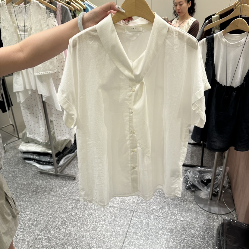 SOF韓國東大門代購女裝新款26夏季推薦26春夏襯衫蕾絲衫格子SOF襯衫/蕾絲衫圖色3
