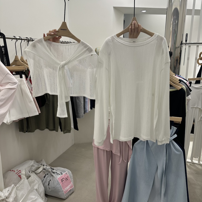 VENEFIT韓國東大門直郵女士新款時尚26春夏推薦休閑套裝披肩VENEFIT/JENNIE套裝