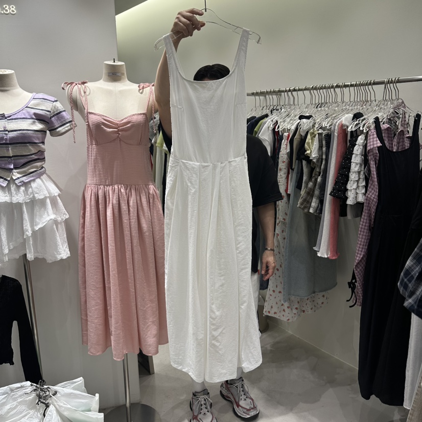 BAIE.38韓國東大門代購女裝新品職業時尚連衣裙褶裥無袖BAIE.38連衣裙