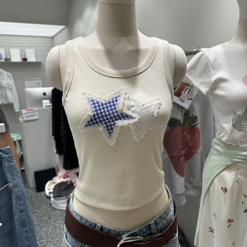 VINTAGE 888東大門實拍韓國女裝新款熱賣26夏季吊帶背心VINTAGE888/TRIPLE EIGHT吊帶/背心圖色1