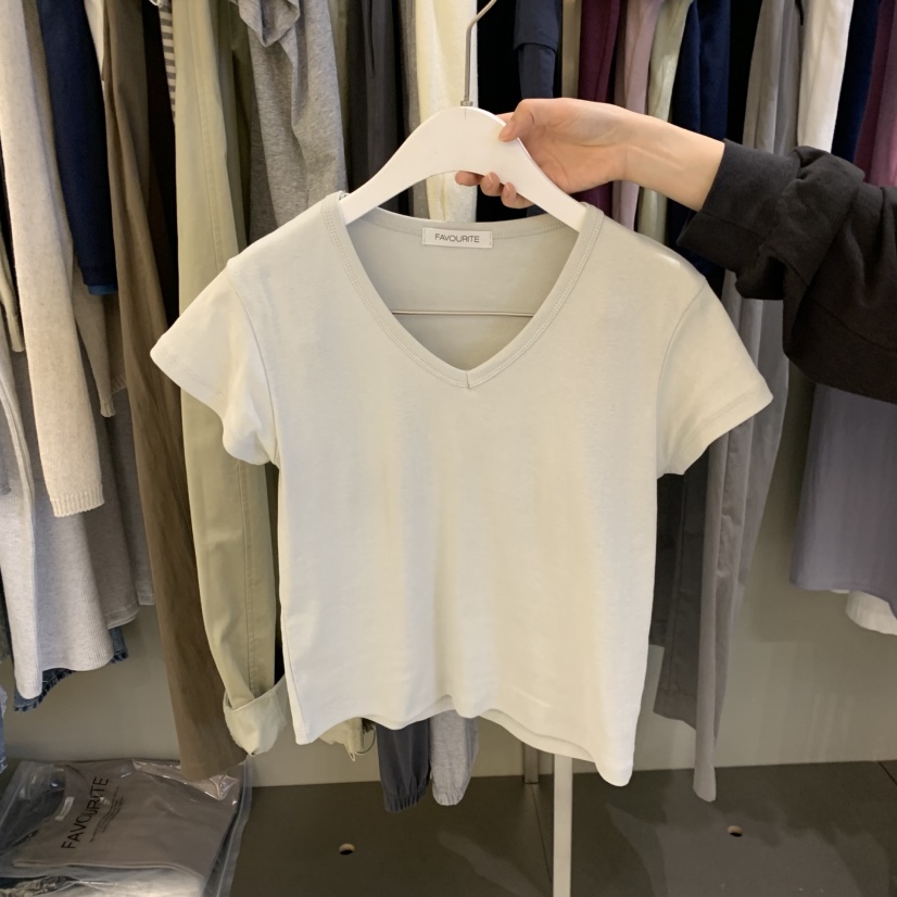 FAVE/FAVOURITE東大門實拍韓國女士新品26夏季人氣時尚T恤FAVE/FAVOURITET恤圖色5米色