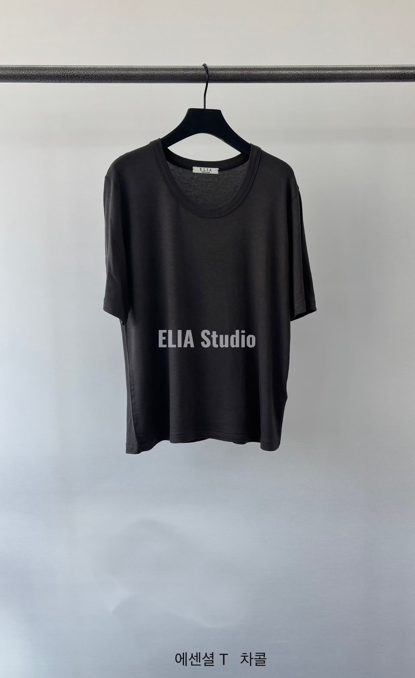 ELIA東大門實拍韓國女士新品26夏季26春夏人氣熱賣時尚T恤ELIAT恤圖色4墨色
