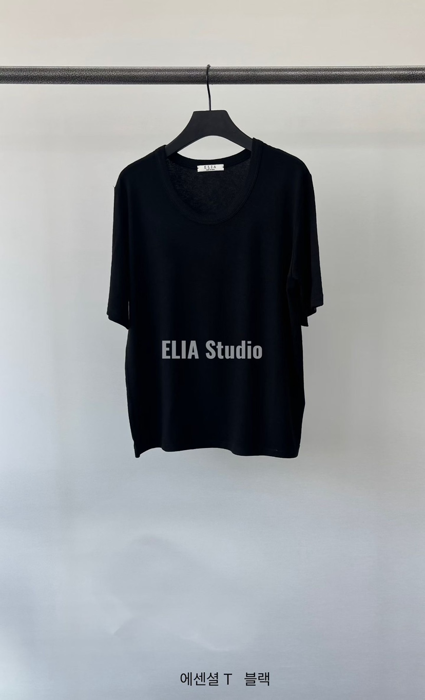 ELIA東大門實拍韓國女士新品26夏季26春夏人氣熱賣時尚T恤ELIAT恤圖色5黑色