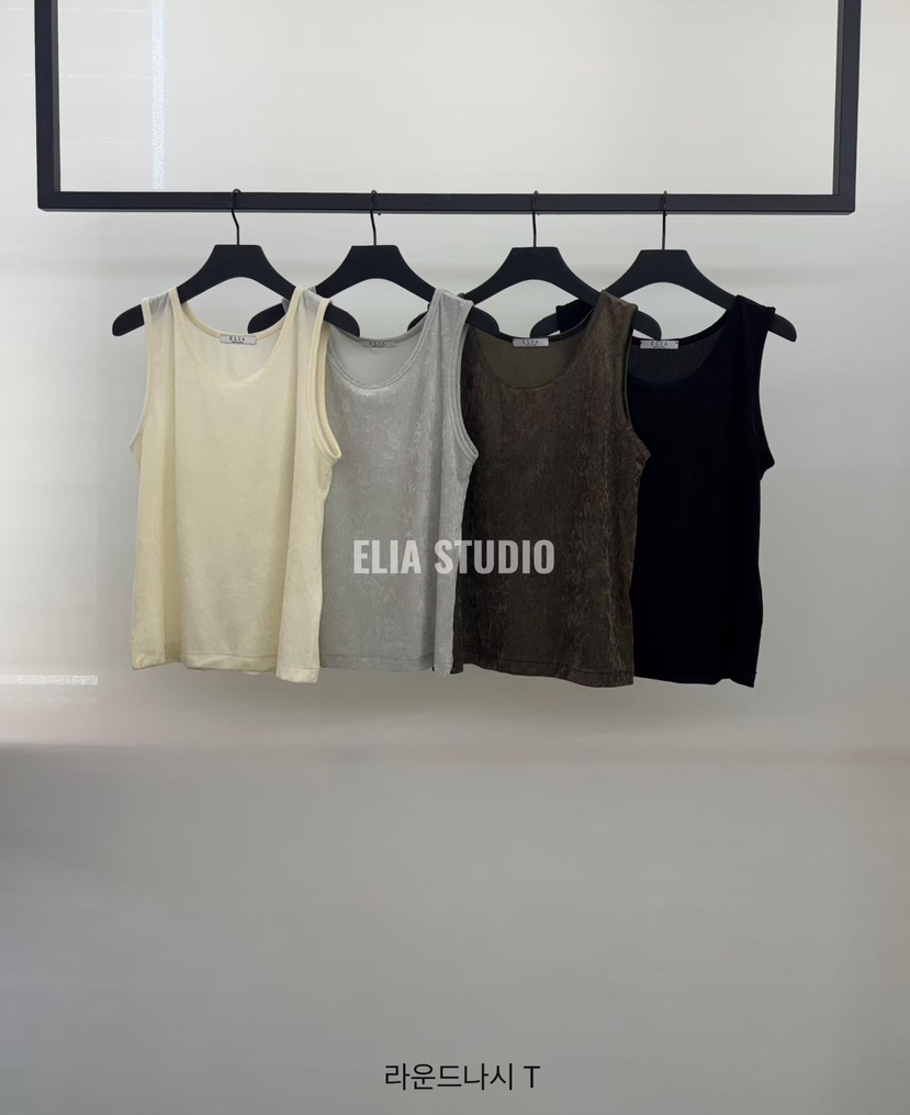 ELIA韓國東大門直郵女士新品推薦26夏季吊帶背心圓領無袖ELIA吊帶/背心