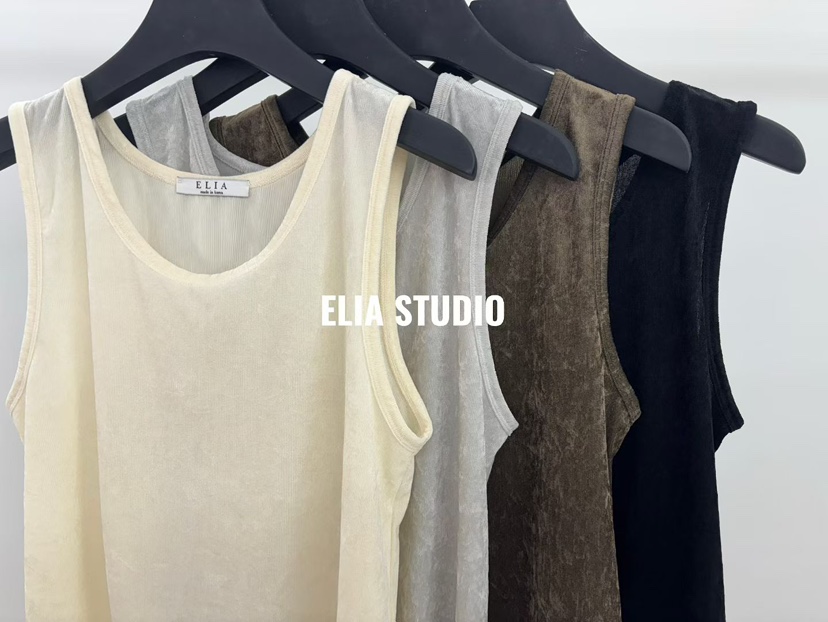 ELIA韓國東大門直郵女士新品推薦26夏季吊帶背心圓領無袖ELIA吊帶/背心
