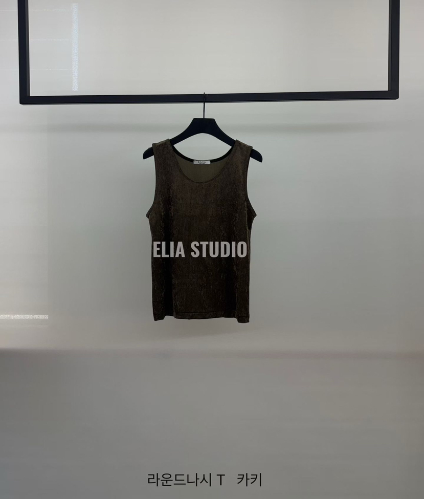 ELIA韓國東大門直郵女士新品推薦26夏季吊帶背心圓領無袖ELIA吊帶/背心圖色3墨綠
