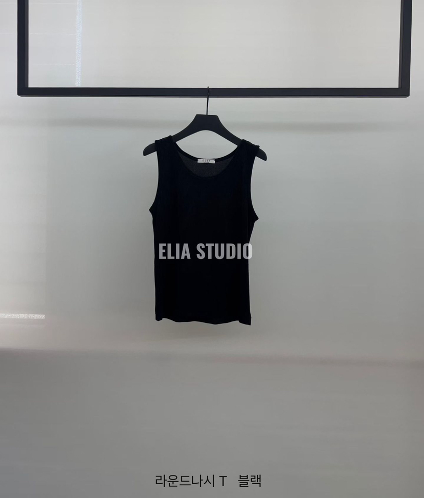 ELIA韓國東大門直郵女士新品推薦26夏季吊帶背心圓領無袖ELIA吊帶/背心圖色4黑色