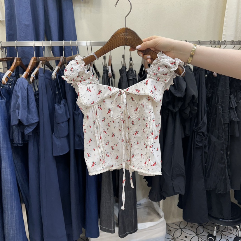 BAMBOLINA韓國直郵實拍女裝新品26春夏人氣26夏季吊帶背心BAMBOLINA吊帶/背心圖色1