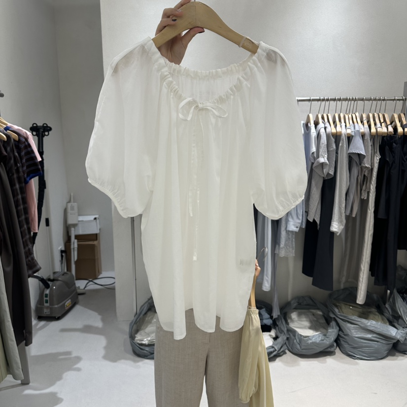 OVU東大門實拍韓國女士新品26夏季時尚推薦人氣襯衫蕾絲衫OVU襯衫/蕾絲衫圖色1