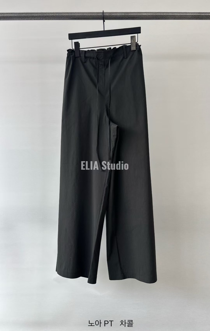 ELIA東大門實拍韓國女裝新品26夏季熱賣時尚休閑26春夏休閑褲ELIA休閑褲圖色3墨色