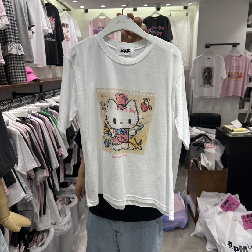 EVE韓國直郵實拍女裝新款26夏季職業時尚推薦熱賣26春夏T恤EVET恤圖色1