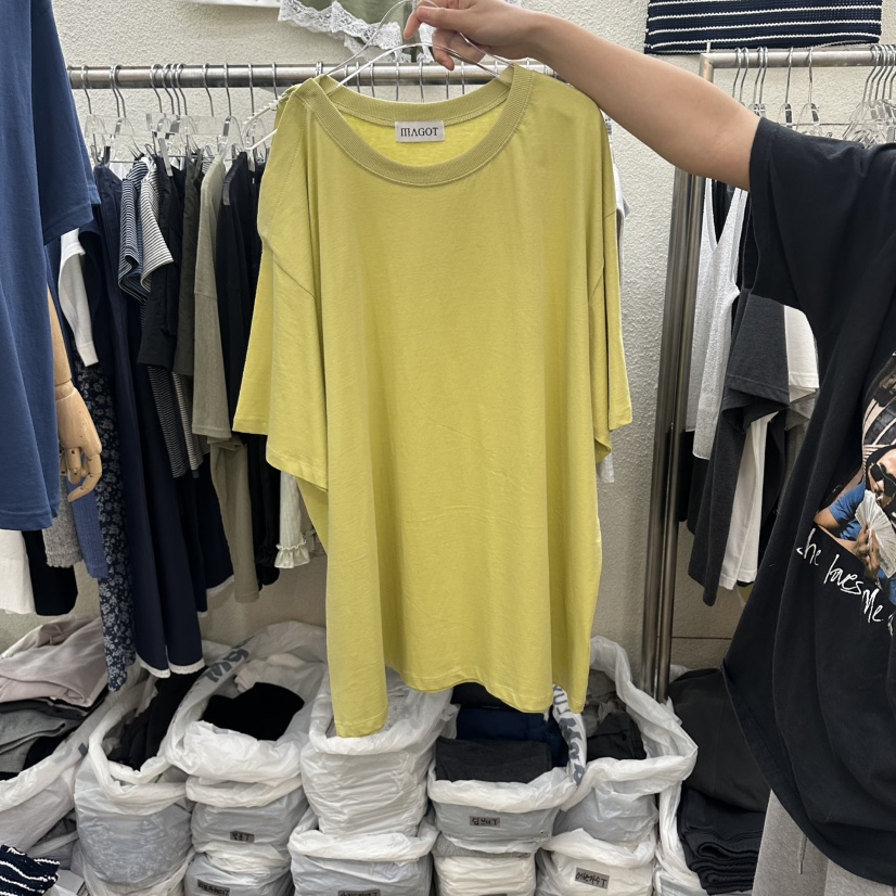 MAGOT韓國代購女裝新品人氣推薦26春夏時尚職業休閑T恤鏤空IIIΛGOT/MAGOTT恤圖色2