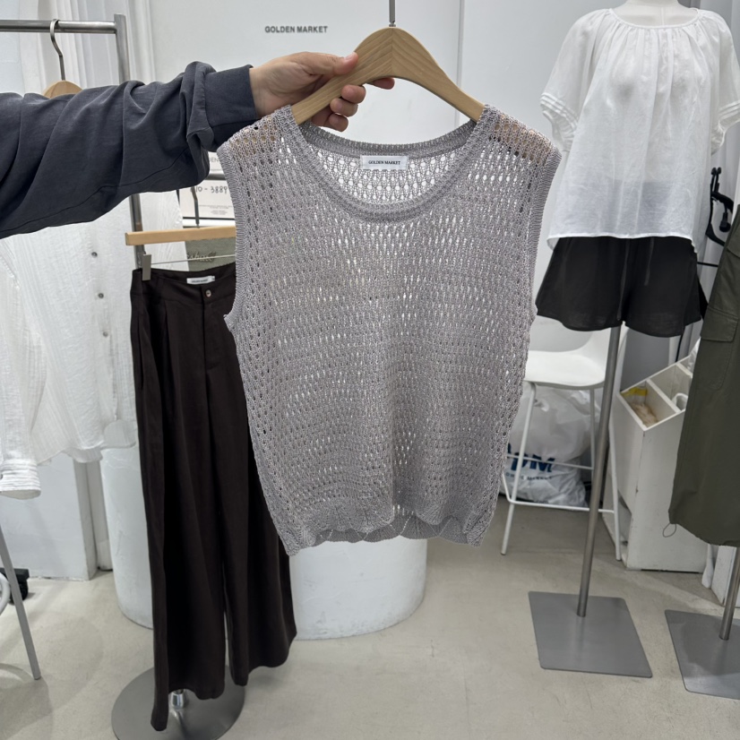 GOLDEN MARKET韓國直郵女裝新品休閑吊帶背心無袖針織衫GOLDEN MARKET吊帶/背心圖色2