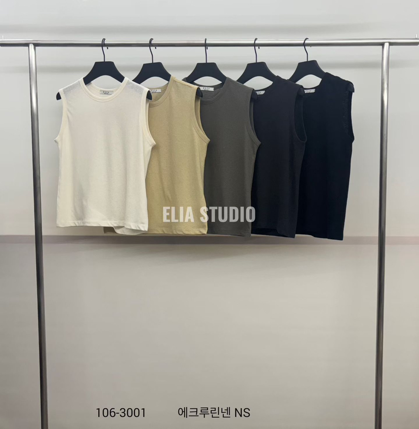 ELIA韓國直郵女裝新品熱賣26春夏人氣職業吊帶背心亞麻布ELIA吊帶/背心