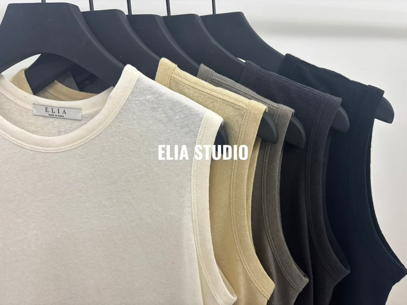 ELIA韓國直郵女裝新品熱賣26春夏人氣職業吊帶背心亞麻布ELIA吊帶/背心