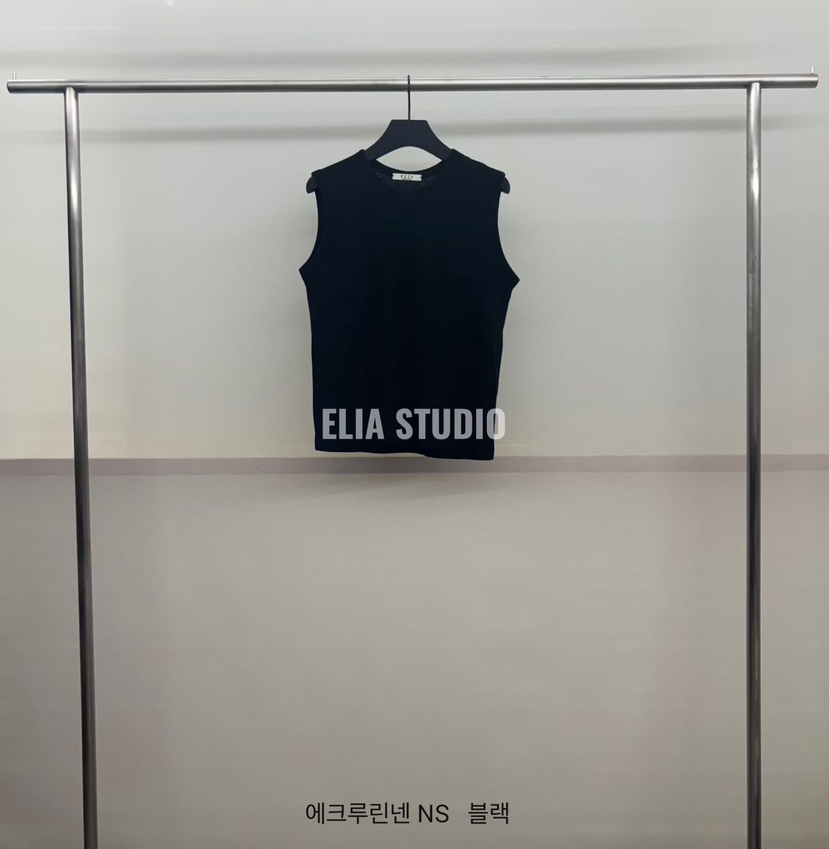ELIA韓國直郵女裝新品熱賣26春夏人氣職業吊帶背心亞麻布ELIA吊帶/背心圖色5黑色