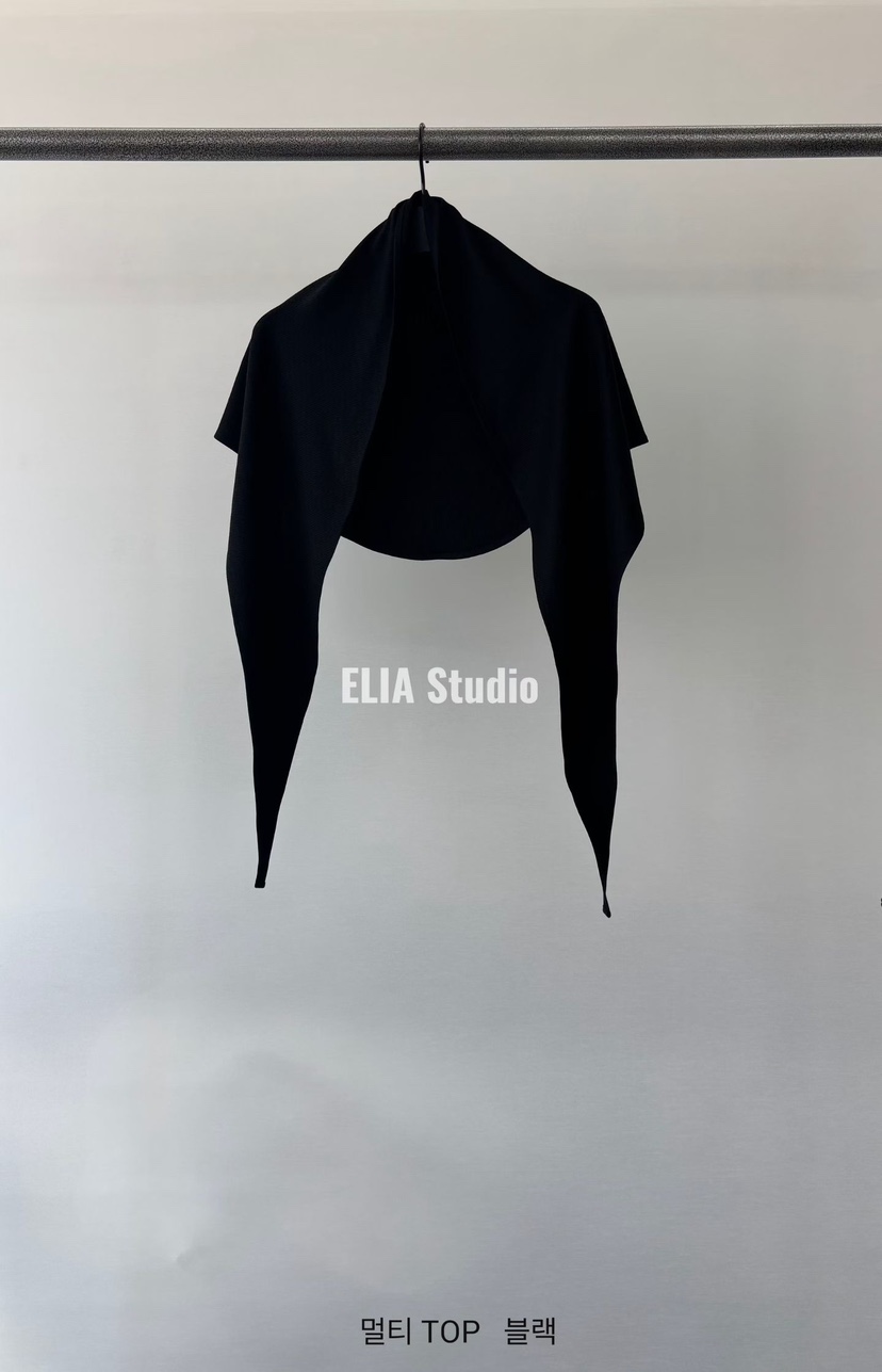 ELIA韓國東大門直郵女士新品26夏季時尚職業休閑圍巾披肩ELIA圍巾/披肩圖色4黑色