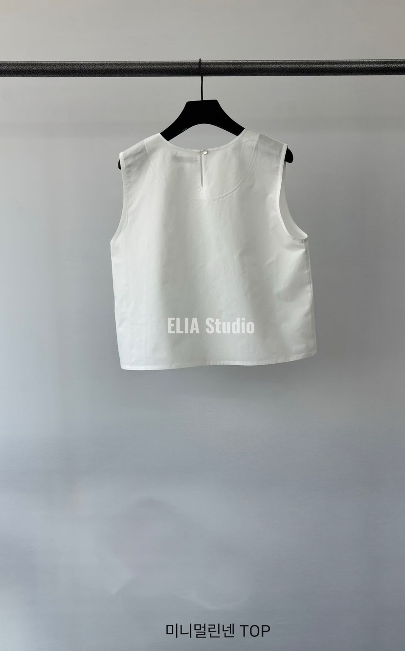 ELIA韓國代購女裝新款人氣推薦職業休閑26夏季吊帶背心亞麻ELIA吊帶/背心