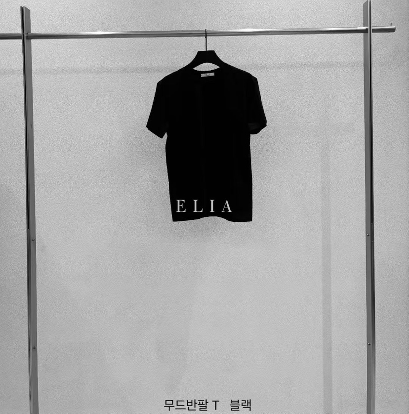 ELIA韓國直郵實拍女裝新款推薦人氣休閑26夏季職業26春夏T恤ELIAT恤圖色4黑色