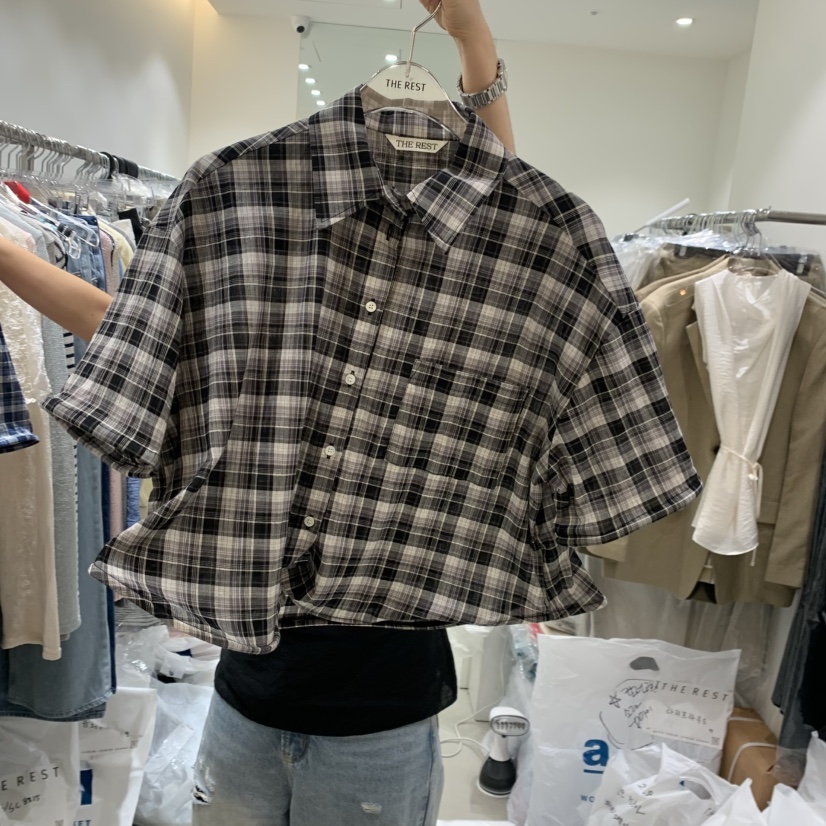 THE REST東大門實拍韓國女士新品休閑26夏季時尚襯衫蕾絲衫THE REST/UNNOEUD襯衫/蕾絲衫圖色2