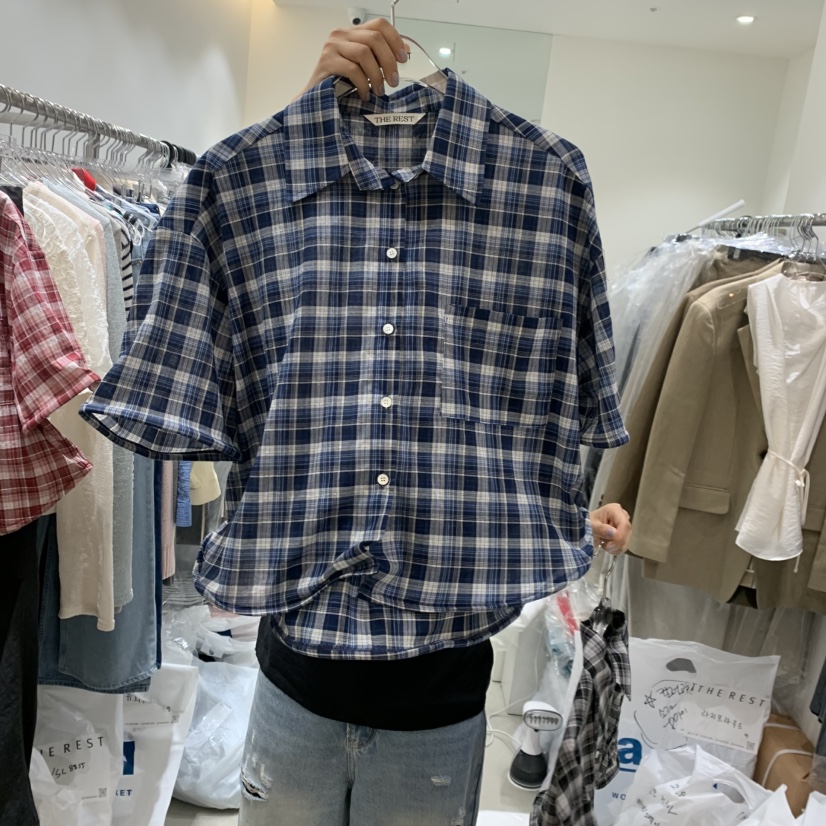 THE REST東大門實拍韓國女士新品休閑26夏季時尚襯衫蕾絲衫THE REST/UNNOEUD襯衫/蕾絲衫圖色3