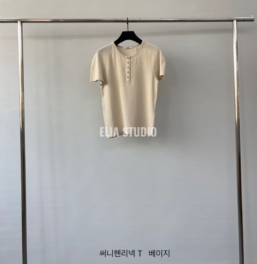 ELIA韓國直郵女裝新款職業時尚26夏季26春夏休閑人氣推薦T恤ELIAT恤圖色2