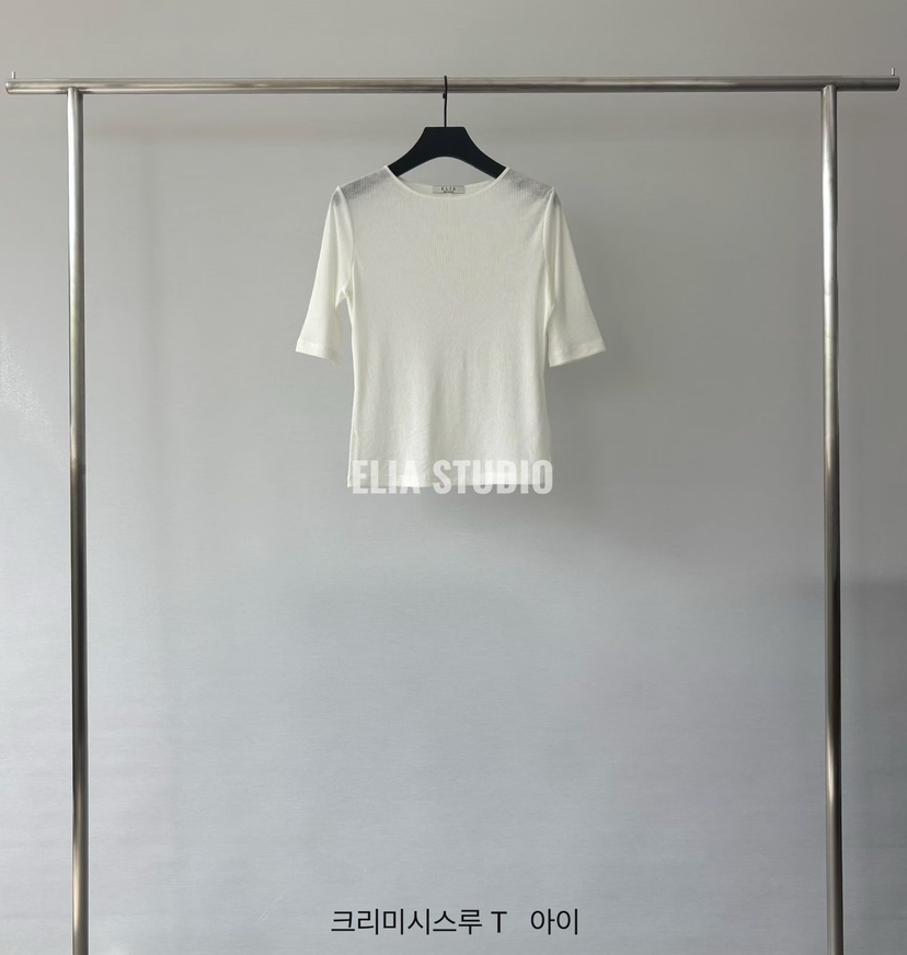 ELIA韓國東大門代購女士新品26春夏休閑職業推薦時尚T恤透明ELIAT恤圖色1