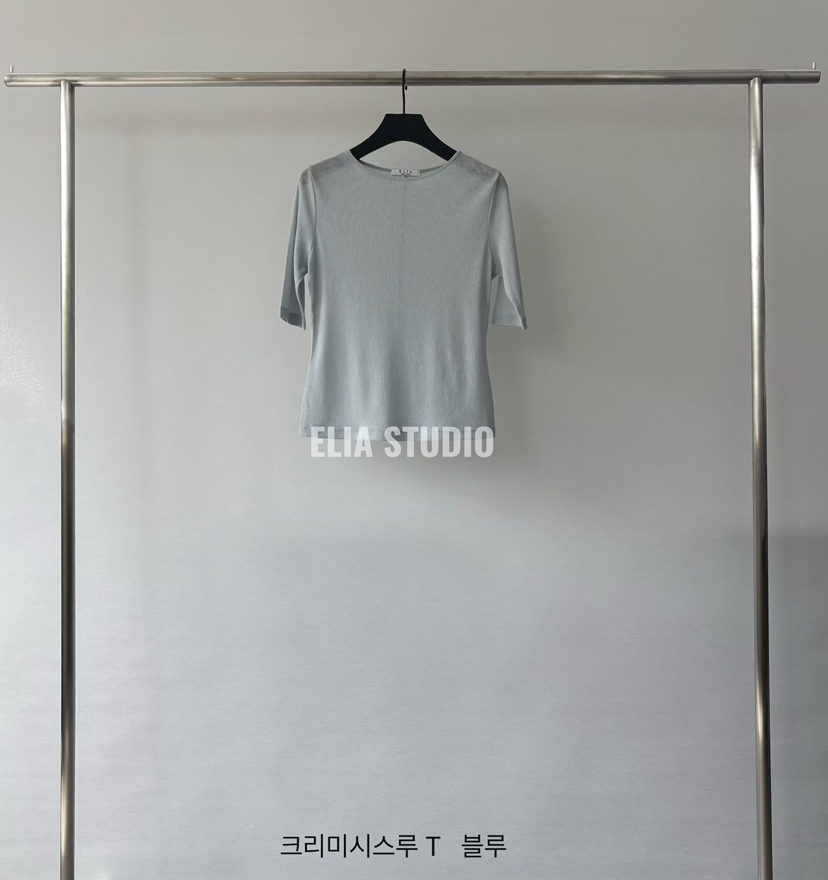 ELIA韓國東大門代購女士新品26春夏休閑職業推薦時尚T恤透明ELIAT恤圖色2