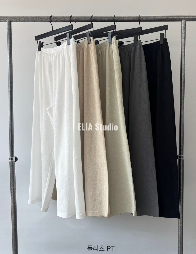 ELIA韓國直郵實拍女裝新品推薦職業人氣時尚休閑休閑褲褶裥ELIA休閑褲