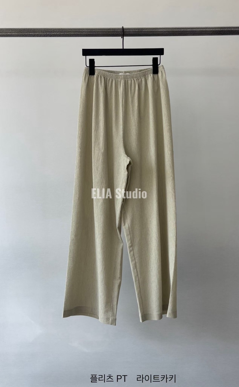 ELIA韓國直郵實拍女裝新品推薦職業人氣時尚休閑休閑褲褶裥ELIA休閑褲圖色3卡其綠