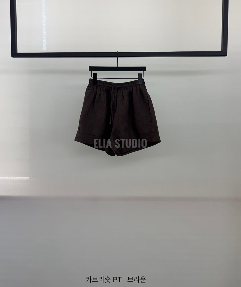 ELIA韓國直郵女裝新品休閑時尚推薦職業熱賣26春夏人氣短褲ELIA短褲圖色3棕色