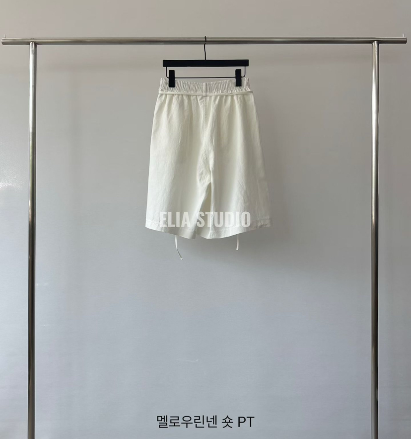 ELIA韓國代購女士新品熱賣職業推薦26夏季短褲含腰繩亞麻ELIA短褲