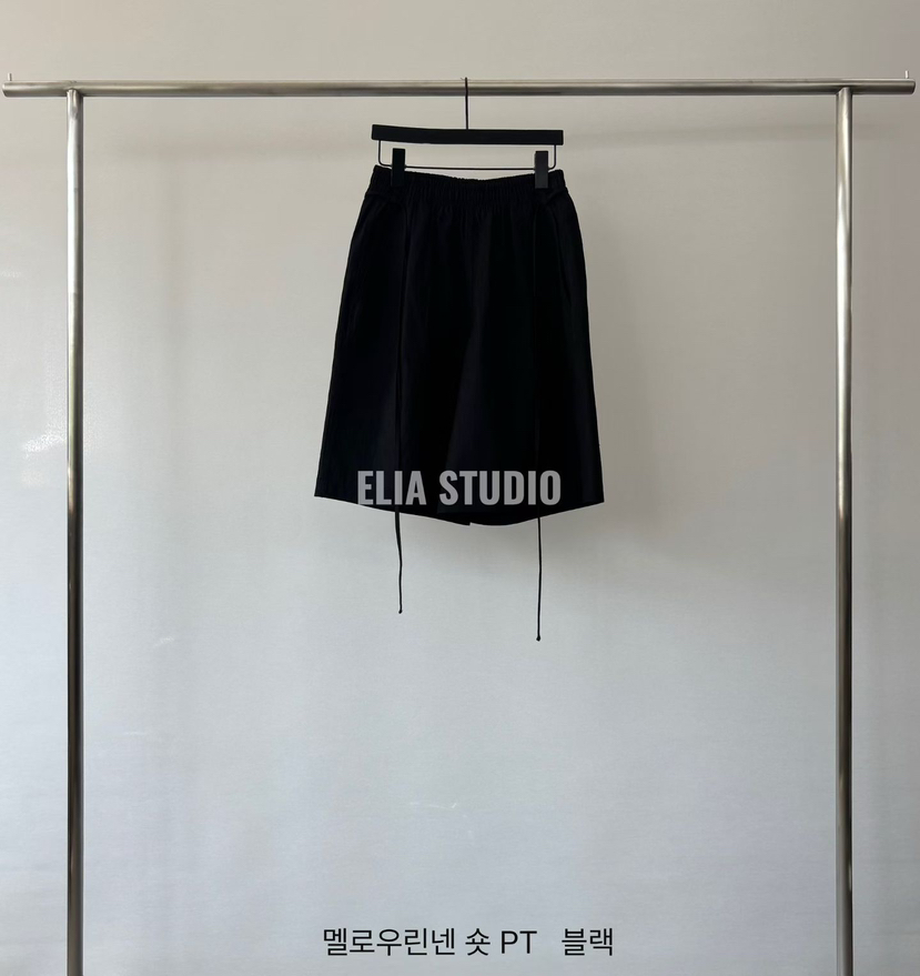 ELIA韓國代購女士新品熱賣職業推薦26夏季短褲含腰繩亞麻ELIA短褲圖色3
