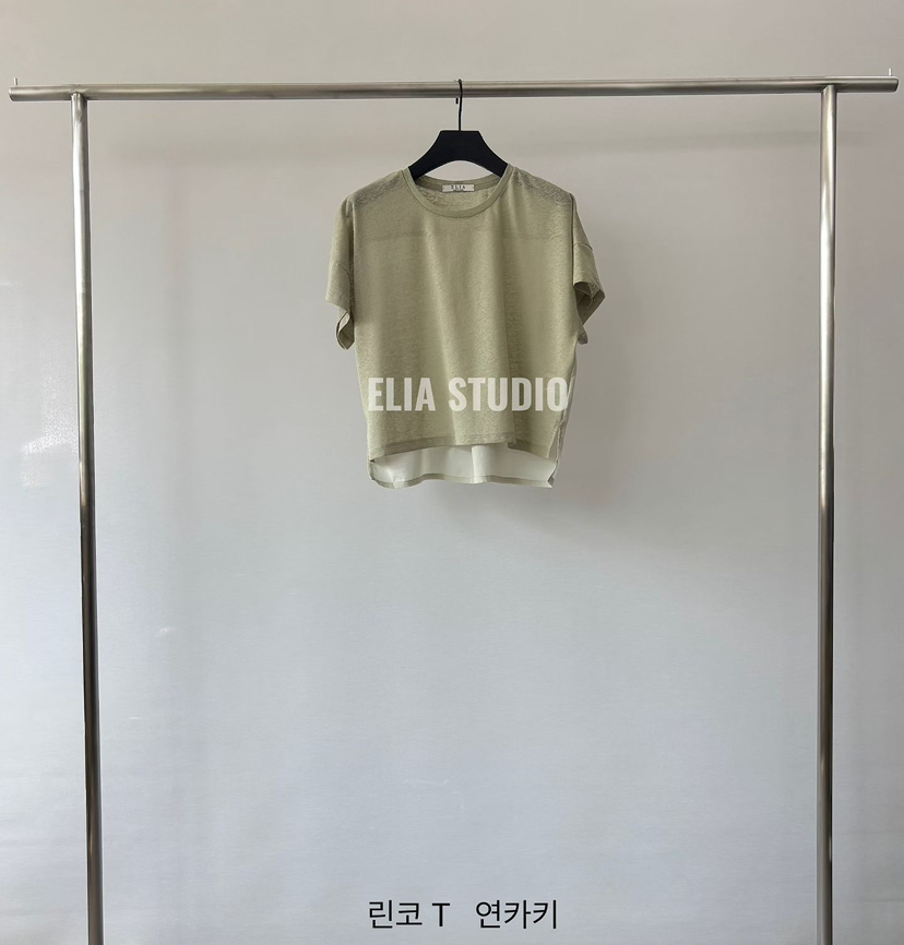 ELIA韓國代購女裝新款熱賣職業人氣26夏季26春夏休閑時尚T恤ELIAT恤圖色2