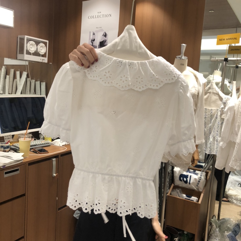 OGI東大門實拍韓國女士新款休閑時尚職業熱賣推薦襯衫蕾絲衫FLat OGI襯衫/蕾絲衫