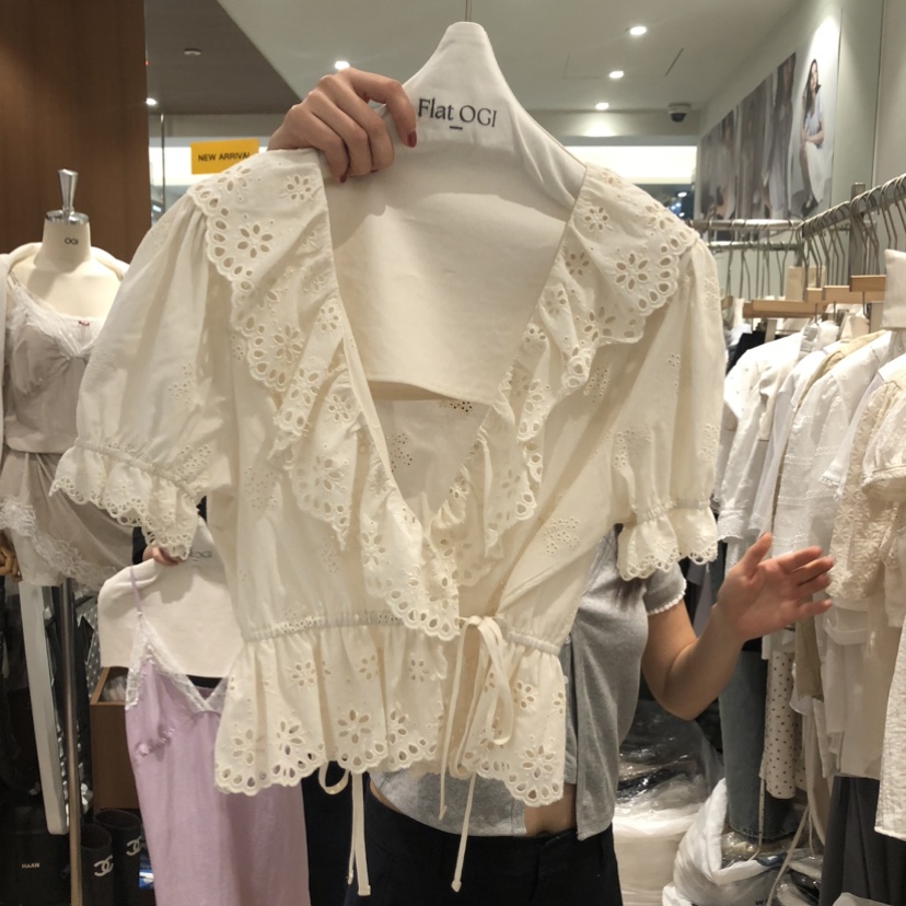 OGI東大門實拍韓國女士新款休閑時尚職業熱賣推薦襯衫蕾絲衫FLat OGI襯衫/蕾絲衫圖色2