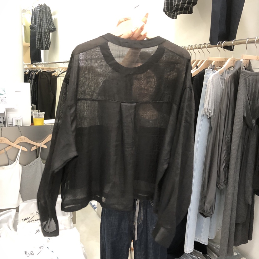 TAKE YOUE TIME韓國東大門直郵女裝新品時尚襯衫蕾絲衫口袋亞麻TAKE YOUE TIME襯衫/蕾絲衫