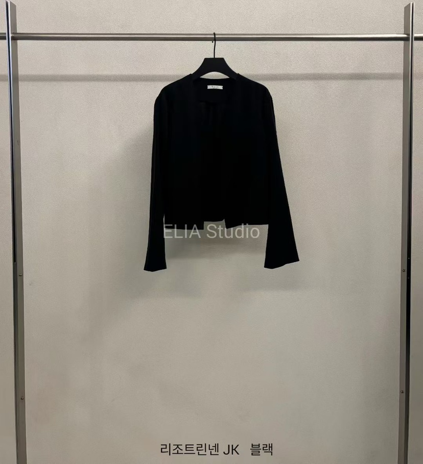 ELIA韓國東大門代購女士新款時尚推薦26夏季熱賣26春夏夾克ELIA夾克圖色4黑色