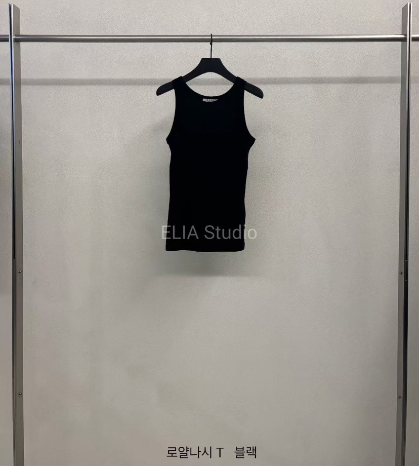 ELIA韓國直郵女士新品26夏季時尚26春夏休閑吊帶背心無袖ELIA吊帶/背心圖色2黑色