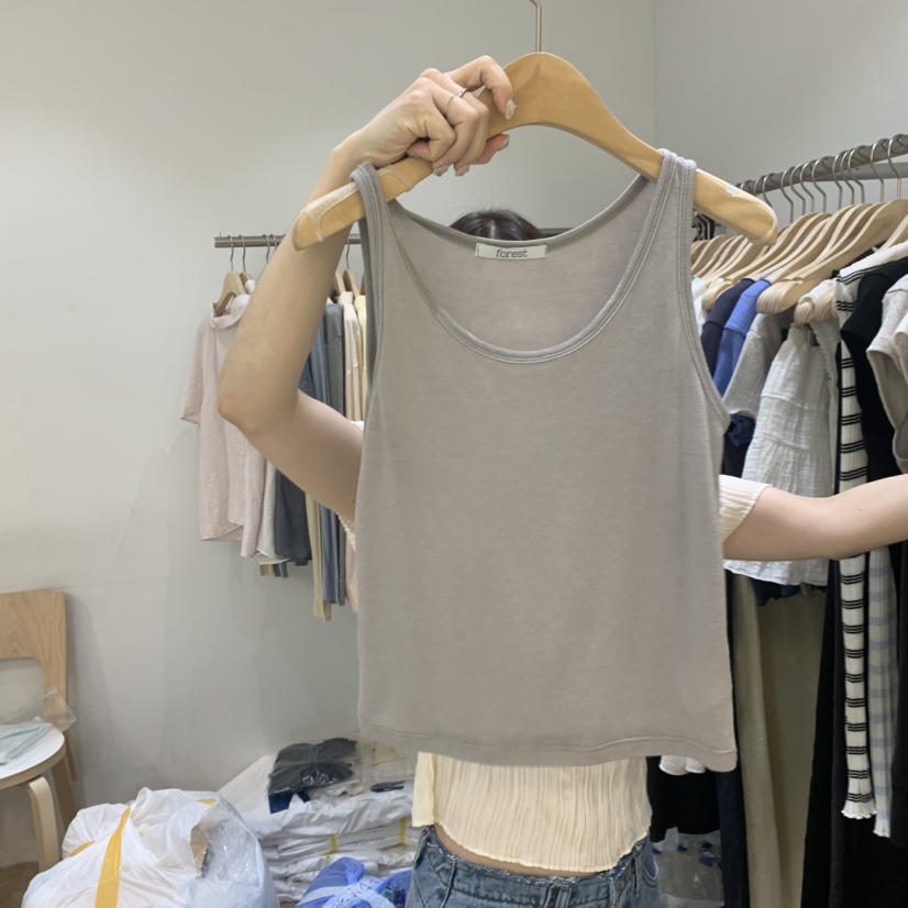 FOREST韓國東大門代購女裝新款休閑吊帶背心不含內搭無袖FOREST吊帶/背心圖色2