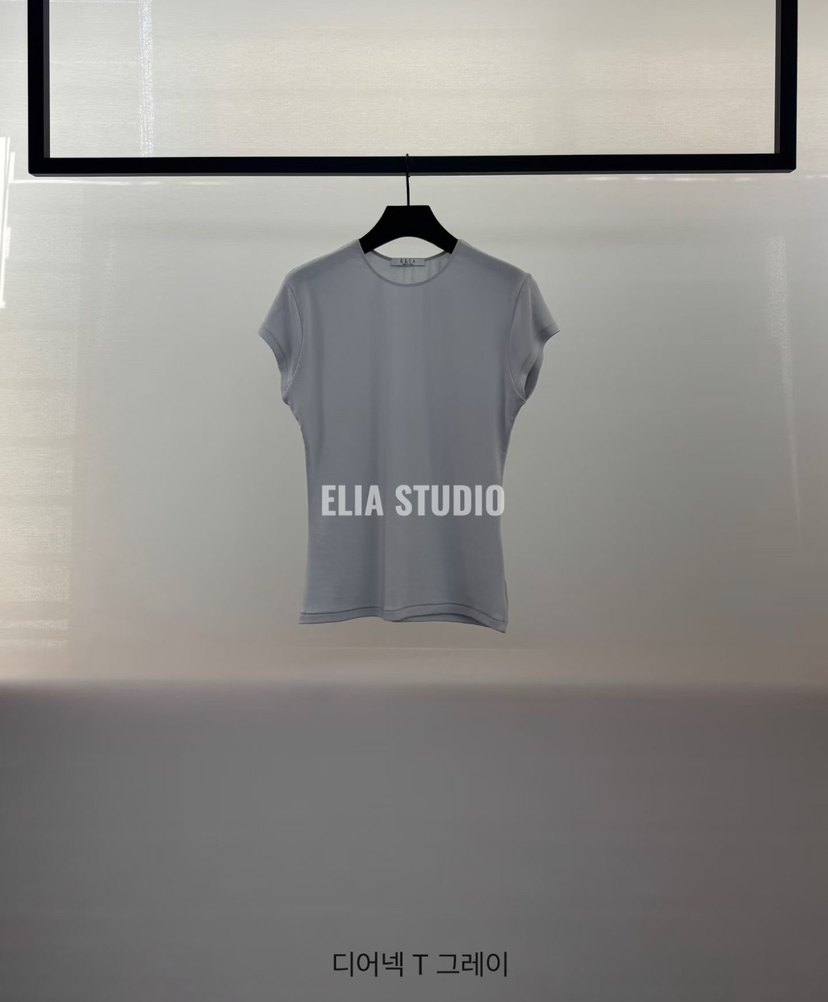 ELIA韓國直郵女裝新品休閑人氣推薦26夏季26春夏時尚職業T恤ELIAT恤圖色2
