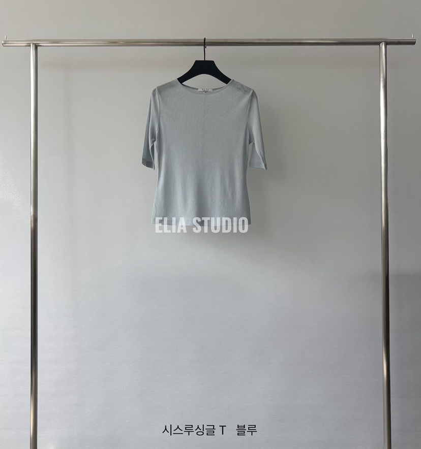 ELIA東大門實拍韓國女裝新款時尚26春夏熱賣人氣職業T恤透明ELIAT恤圖色3