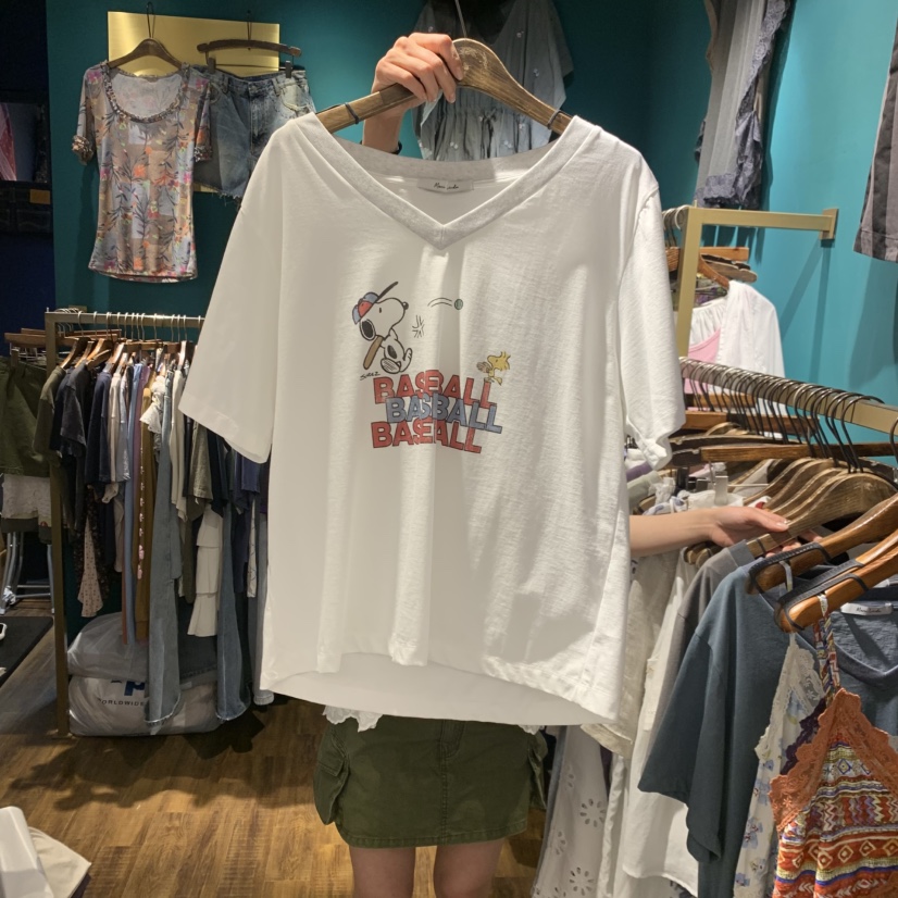 MERCI LINDA韓國直郵女士新款26夏季休閑熱賣26春夏人氣T恤MERCI LINDAT恤圖色2