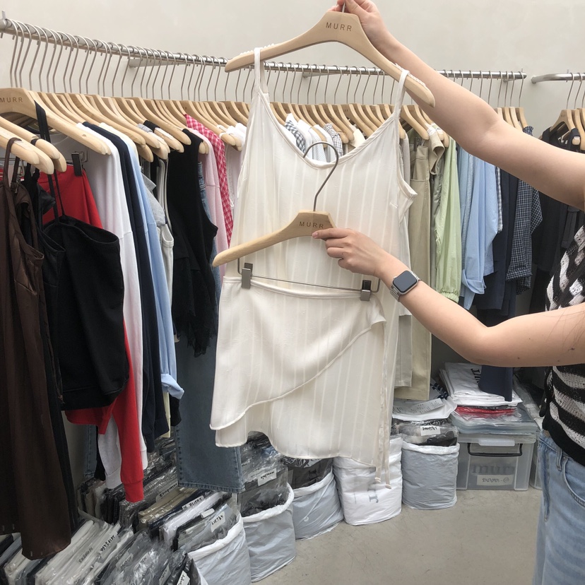 MURR韓國代購女裝新品熱賣26夏季時尚休閑推薦套裝披肩圍巾MURR套裝圖色1