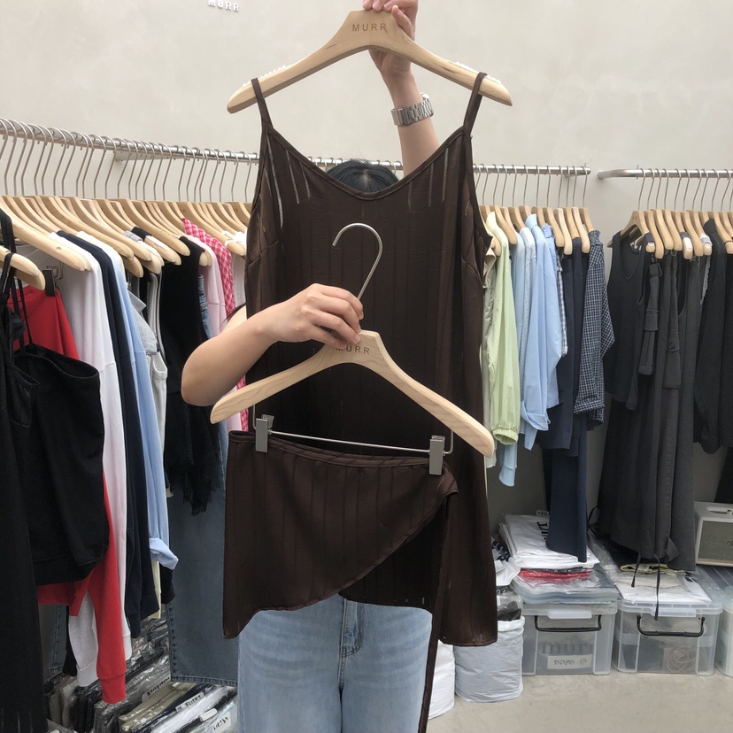 MURR韓國代購女裝新品熱賣26夏季時尚休閑推薦套裝披肩圍巾MURR套裝圖色2