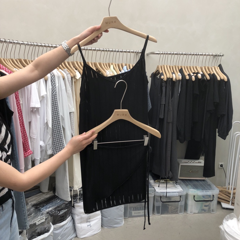 MURR韓國代購女裝新品熱賣26夏季時尚休閑推薦套裝披肩圍巾MURR套裝圖色3